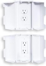 Outlet Cover Box for Child Safety (2 Pack) Duplex & Decorator Electrical Outlet Plates, Concealed Access Buttons, and Spacious Compartment - Jool Baby - Image 5